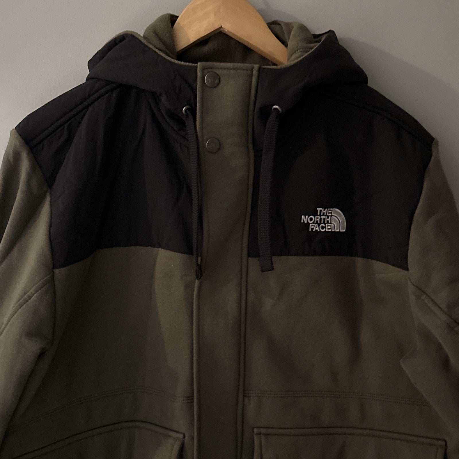THE NORTH FACE Hoodie Mens L Rivington Full Zip Snap Fleece Sweatshirt Jacket