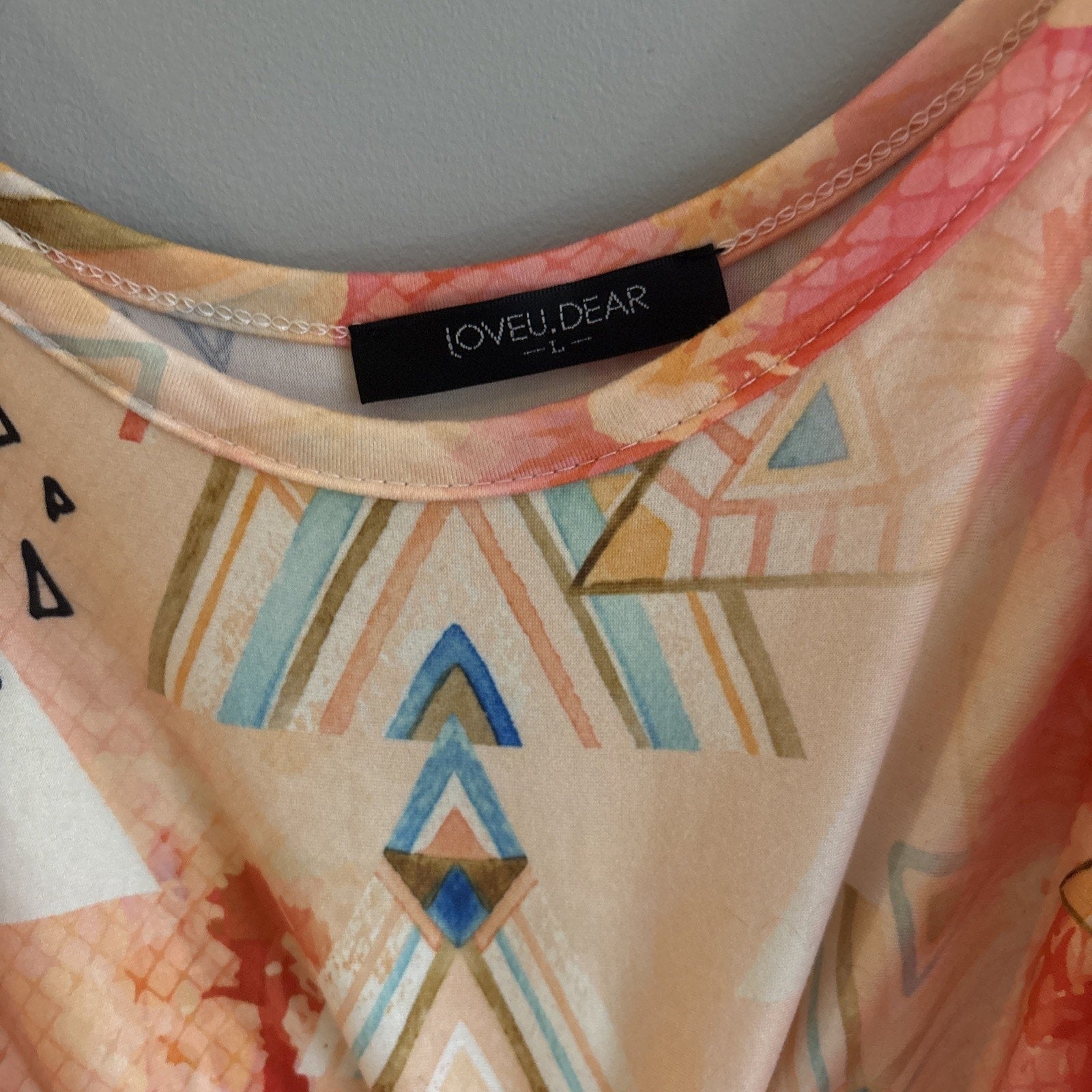 LoveU Dear Maxi Summer Dress orange, coral blue pink EmpireWaist L