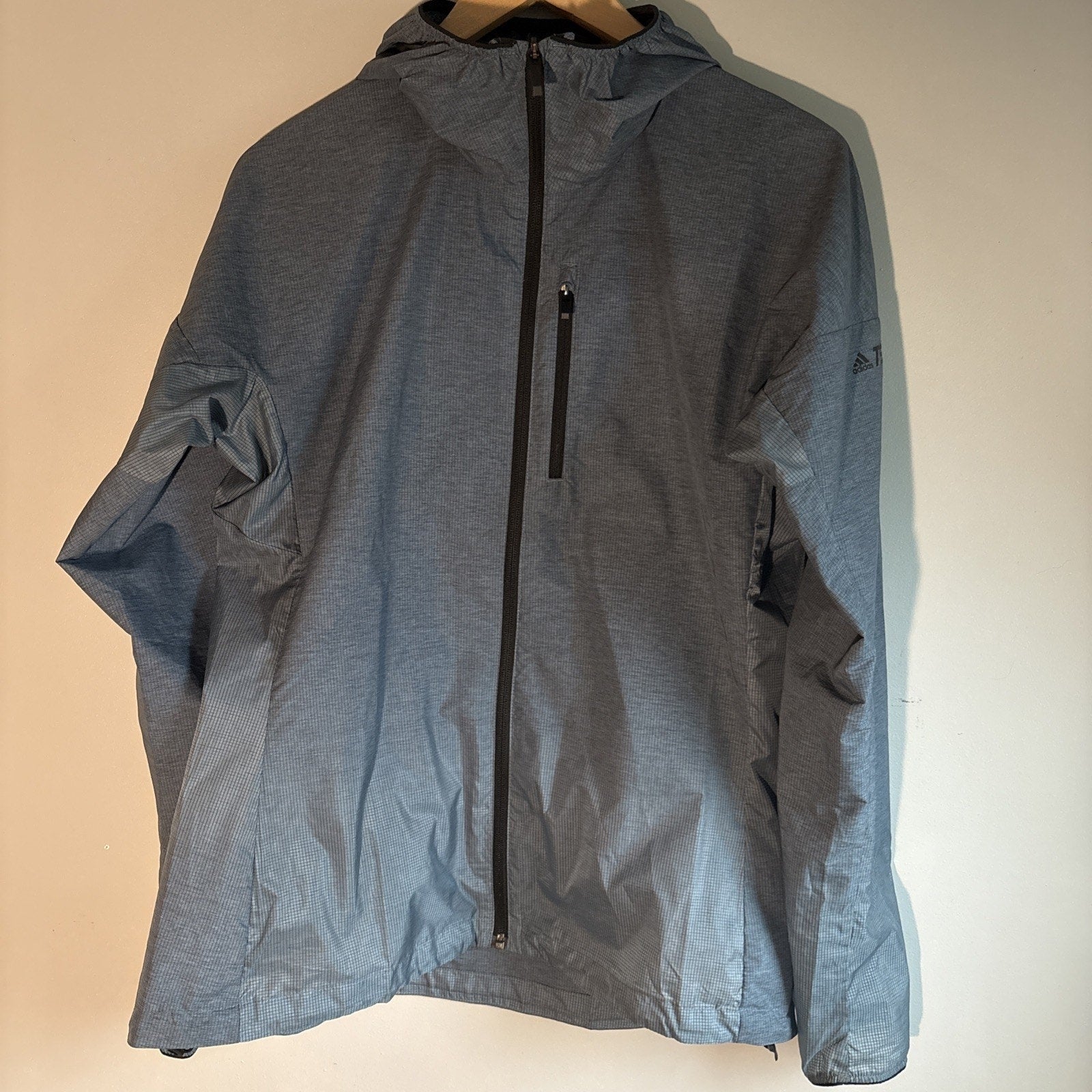 Adidas Terrex Kids/Teen Running Windbreaker Jacket Slate Blue Size L 16/18