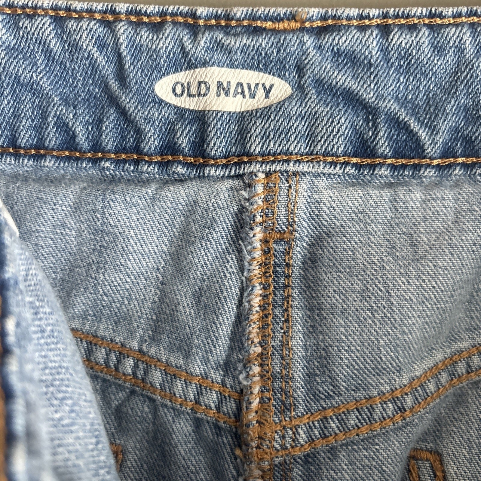 Old Navy Women’s Size 14 Denim Jean Skirt Cut Off Button Fly