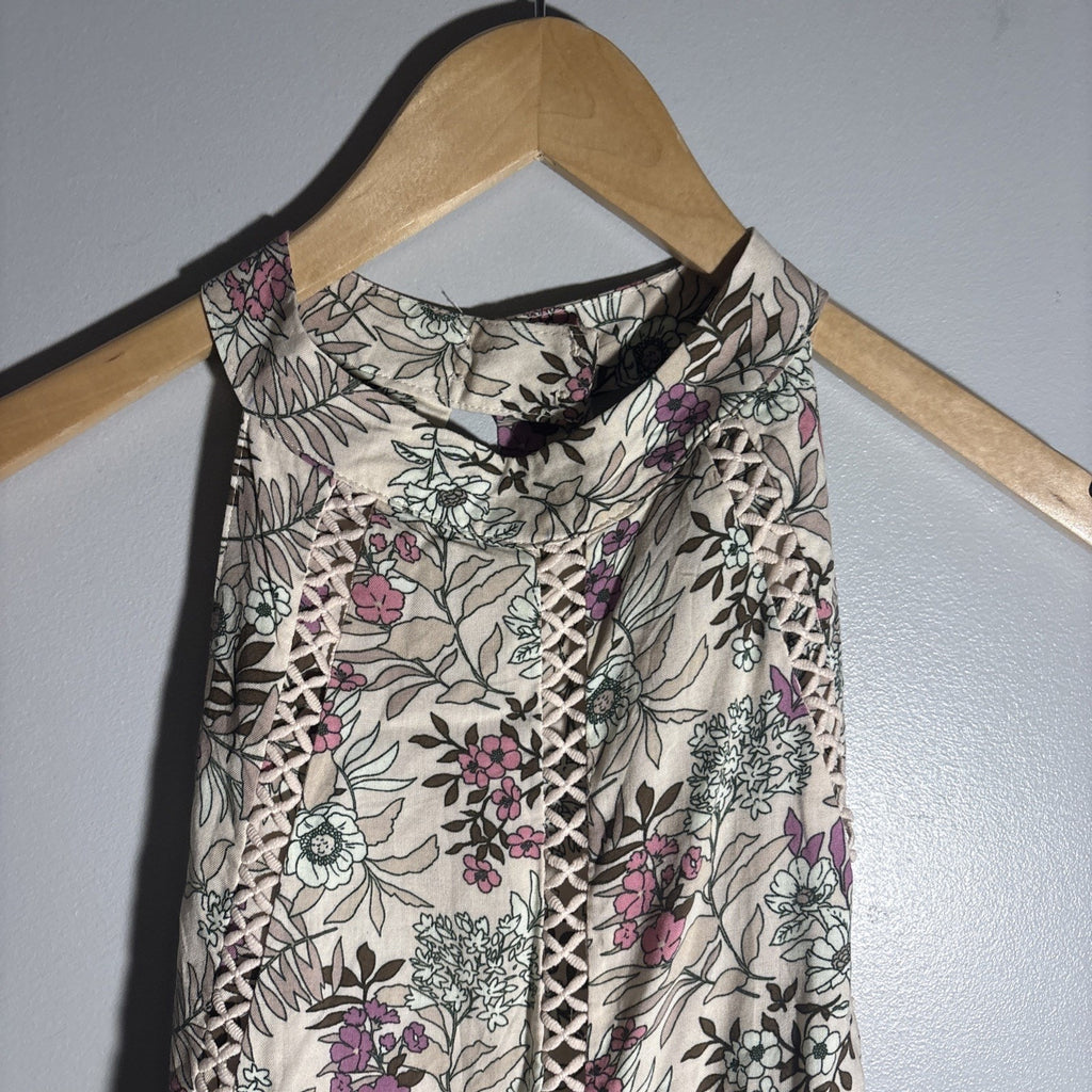 Anthropologie Sunday Mi Amor Floral Backless Dress Size Medium